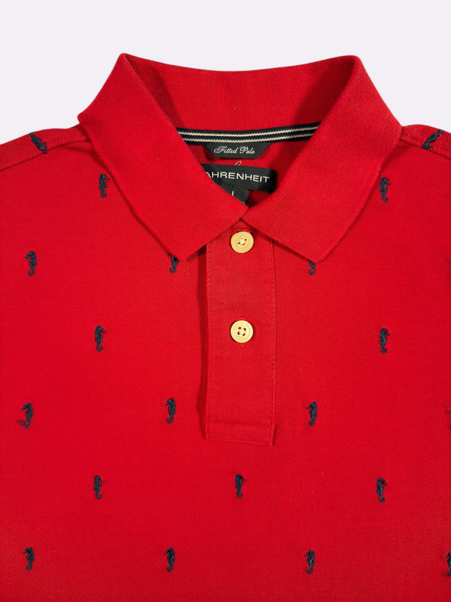 FAHRENHEIT Polo Red - L